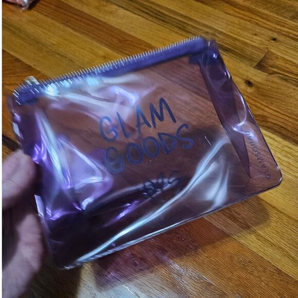 Glamsquad Clear Purple Cosmetics Makeup Bag "Glam Goods" - Picture 6 of 8